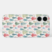 Kleurrijke Pastel Christmas Pine Trees Patroon Case-Mate iPhone Case (Achterkant (horizontaal))