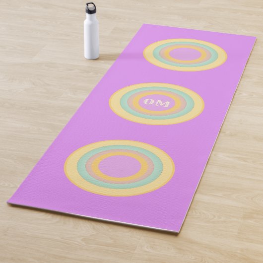 Kleurrijke Pastel Cirkels Yogamat (In situ)