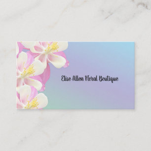 Kleurrijke Pastel Columbine Floral Design Visitekaartje