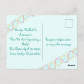 Kleurrijke Pastel DNA We verwachten een Baby Briefkaart (Achterkant)