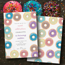 Kleurrijke Pastel Donuts & Sprinkles Kids Verjaard