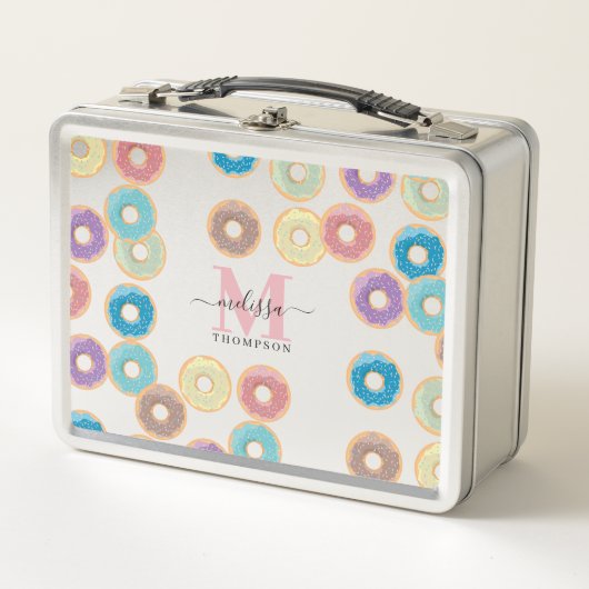Kleurrijke Pastel Donuts & Sprinkles Monogram (Voorkant)