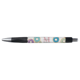 Kleurrijke Pastel Donuts & Sprinkles Monogram Pen