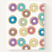 Kleurrijke Pastel Donuts & Sprinkles Monogram Rece Notitieboek (Achterkant)