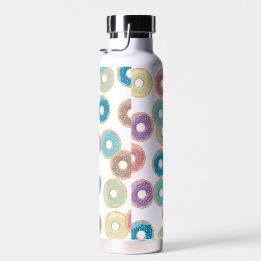 Kleurrijke Pastel Donuts & Sprinkles Monogram Waterfles (Rechts)