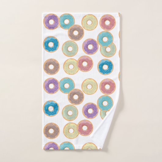 Kleurrijke Pastel Donuts & Sprinkles Patroon Bad Handdoek (Handdoek)