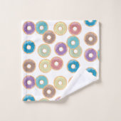 Kleurrijke Pastel Donuts & Sprinkles Patroon Bad Handdoek (Wasdoekje)