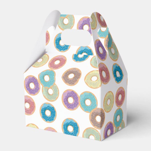 Kleurrijke Pastel Donuts & Sprinkles Patroon Bedankdoosjes (Voorkant Zijde)