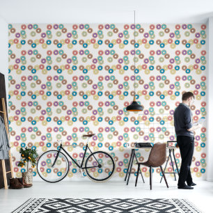 Kleurrijke Pastel Donuts & Sprinkles Patroon Behang