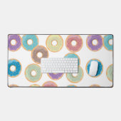 Kleurrijke Pastel Donuts & Sprinkles Patroon Bureaumat (Keyboard & Muis)