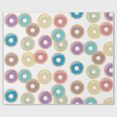 Kleurrijke Pastel Donuts & Sprinkles Patroon Cadeaupapier (Vlak)