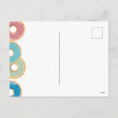Kleurrijke Pastel Donuts & Sprinkles Patroon Feestdagenkaart (Achterkant)