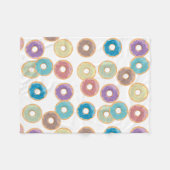 Kleurrijke Pastel Donuts & Sprinkles Patroon Fleece Deken (Voorkant (Horizontaal))