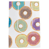Kleurrijke Pastel Donuts & Sprinkles Patroon Medium Cadeauzakje (Achterkant)