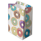Kleurrijke Pastel Donuts & Sprinkles Patroon Medium Cadeauzakje (Achterkant Gekanteld)