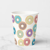 Kleurrijke Pastel Donuts & Sprinkles Patroon Papieren Bekers (Voorkant)