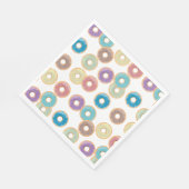 Kleurrijke Pastel Donuts & Sprinkles Patroon Servet (Hoek)