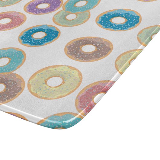 Kleurrijke Pastel Donuts & Sprinkles Patroon Snijplank (Hoek)