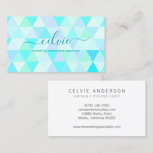 Kleurrijke pastel Elegant Minimalistisch Visitekaa Visitekaartje (Voorkant / Achterkant)