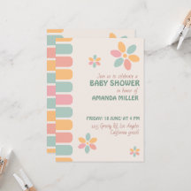 Kleurrijke Pastel Flowers Baby shower Party