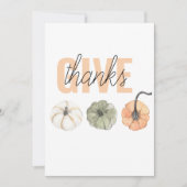 Kleurrijke Pastel Geef Dank En Pompoen Feestdagenkaart (Voorkant)
