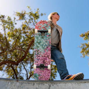 Kleurrijke Pastel Gipsbloem Baby's Adem Bloemen Pa Persoonlijk Skateboard