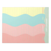 Kleurrijke Pastel Groovy Retro boodschappenlijst Notitieblok (Voorkant)
