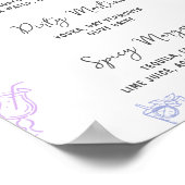 Kleurrijke Pastel Hand getrokken Cocktail Menu Poster (Hoek)