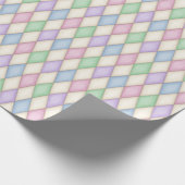 Kleurrijke Pastel Harlequin (kleinschalig) Cadeaupapier (Hoek)