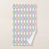 Kleurrijke Pastel Harlequin Patroon Bad Handdoek (Handdoek)