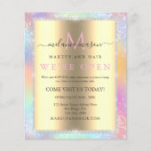 Kleurrijke Pastel Holographic Glitter Diamonds Sal Flyer (Voorkant)
