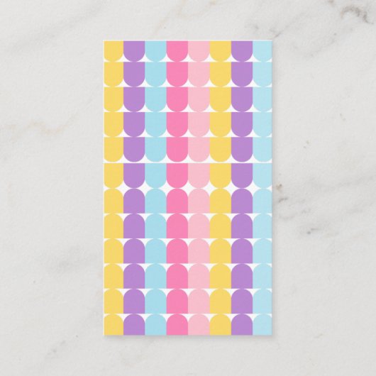 Kleurrijke Pastel Ice Cream Sundae Baby shower Informatiekaartje (Achterkant)