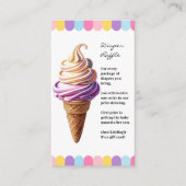 Kleurrijke Pastel Ice Cream Sundae Baby shower Informatiekaartje (Voorkant)