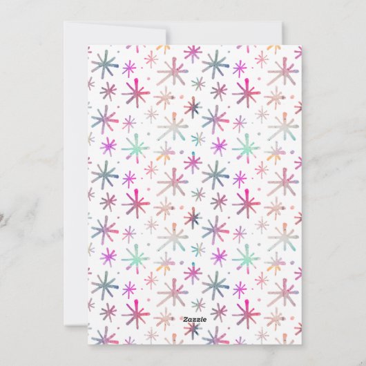 Kleurrijke Pastel JOYFUL FEESTDAGEN 4 foto's Feestdagenkaart (Achterkant)