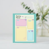 Kleurrijke Pastel Kawaii Schattigee Dagelijkse Pla (Staand voorkant)