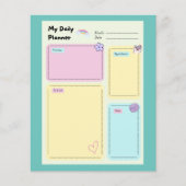 Kleurrijke Pastel Kawaii Schattigee Dagelijkse Pla (Voorkant)