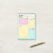 Kleurrijke Pastel Kawaii Schattigee Dagelijkse Pla Post-it® Notes (Op bureau)