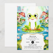 Kleurrijke pastel kikker verjaardag kaart (Voorkant / Achterkant)