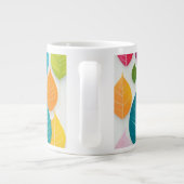 Kleurrijke pastel laat Abstracte minimalistische M Grote Koffiekop (Achterkant)