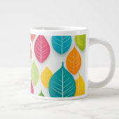 Kleurrijke pastel laat Abstracte minimalistische M Grote Koffiekop (Rechts)
