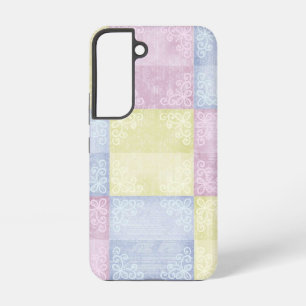 Kleurrijke Pastel Lapjeswerk Samsung Galaxy Hoesje