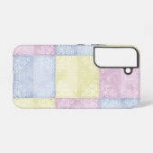 Kleurrijke Pastel Lapjeswerk Samsung Galaxy Hoesje (Achterkant horizontaal)
