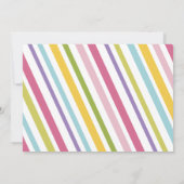 Kleurrijke Pastel Meisje 5e Verjaardag Party Foto Kaart (Achterkant)