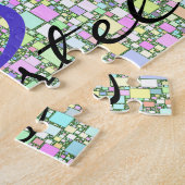 Kleurrijke pastel mini dozen uitdagend legpuzzel (Zijkant)