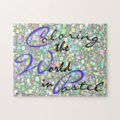 Kleurrijke pastel mini dozen uitdagend legpuzzel (Horizontaal)