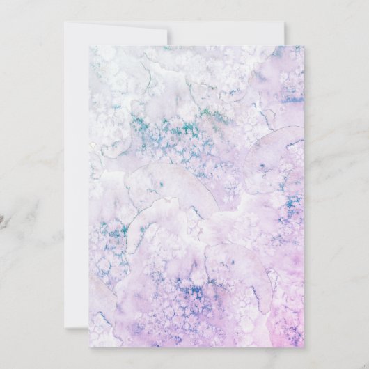 Kleurrijke Pastel Onder het Zee Meisje Verjaardag Kaart (Achterkant)