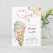 Kleurrijke pastel Opgeschept Ice Cream Vrijgezelle Kaart (Staand voorkant)