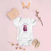 Kleurrijke pastel paashaas & Waterverf bloemen Romper