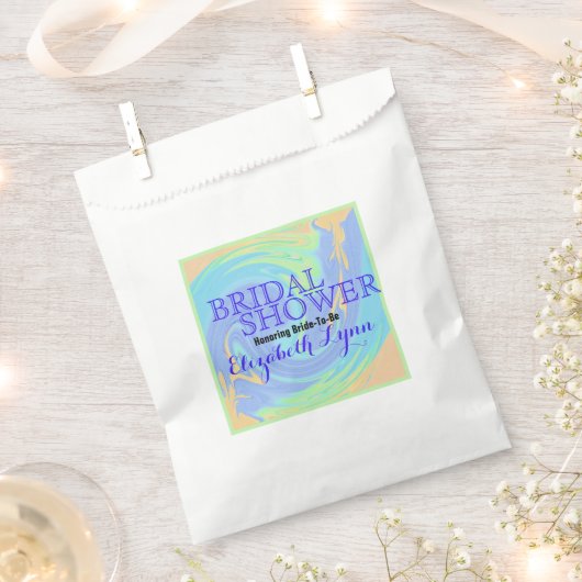 Kleurrijke Pastel Paint Swirl Vrijgezellenfeest Bedankzakje (Geknipt)