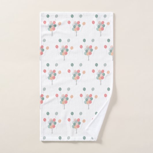 Kleurrijke Pastel Party Ballonnen Bad Handdoek (Handdoek)